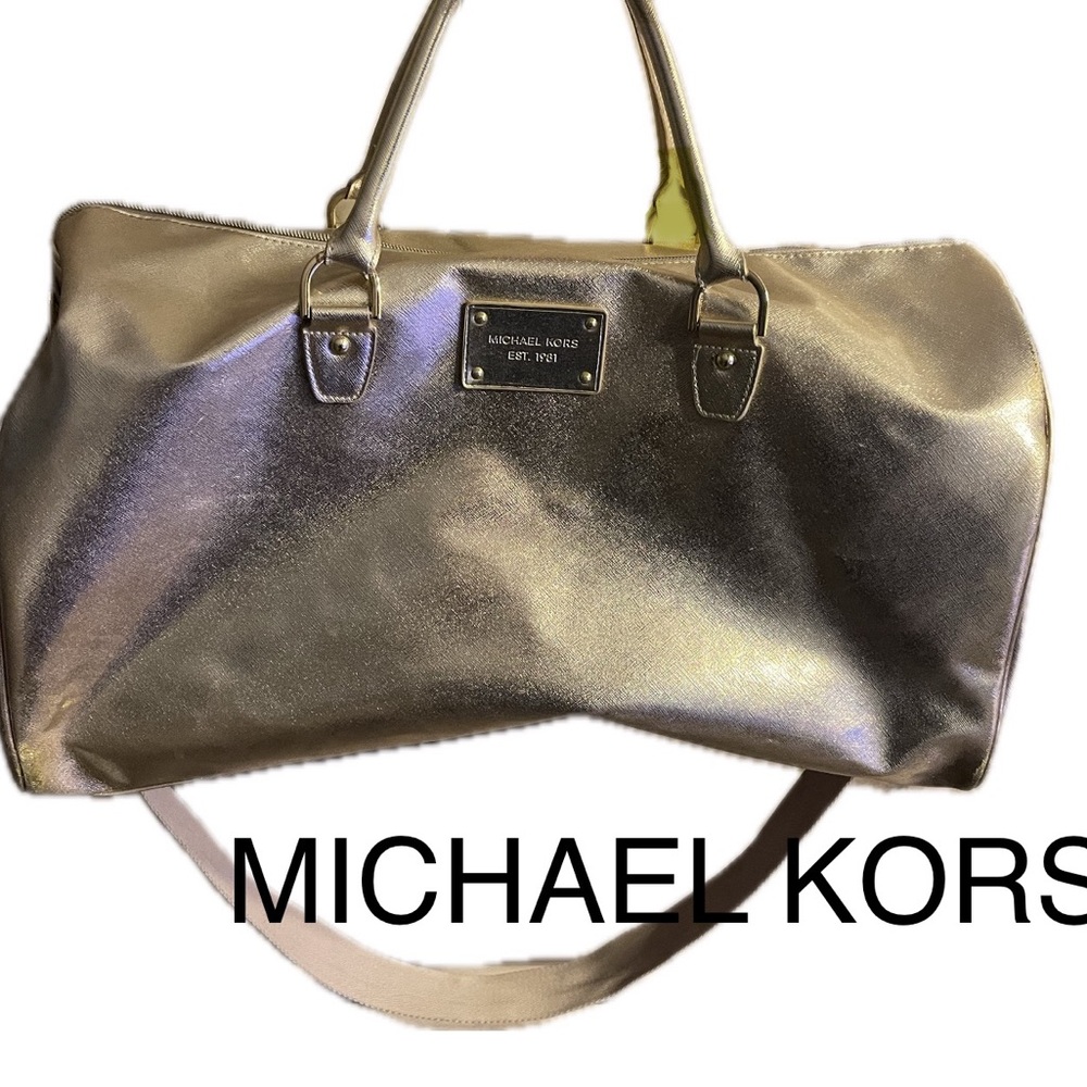 Michael Kors Gold Duffle Bag